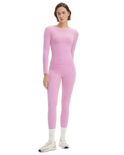 SUUKSESS Women 2 Piece Workout Set Tummy Control Legging Long Sleeve Workout Top - Image 1