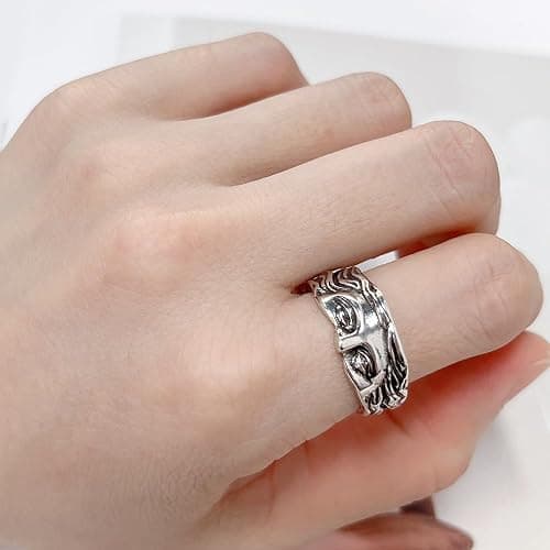 OIDIMS Vintage Venus Half Face Ring For Women Men Adjustable Personalized Open Wrap Knuckle Finger Band Rings Thumb Fashion Unique Jewelry Gift thumbnail 3