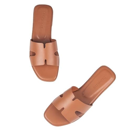 Stratuxx Kaze Open Toe Flat Dress Sandals Womens Slide Comfortable Summer Black, White, Tan Sandals for Women thumbnail 5