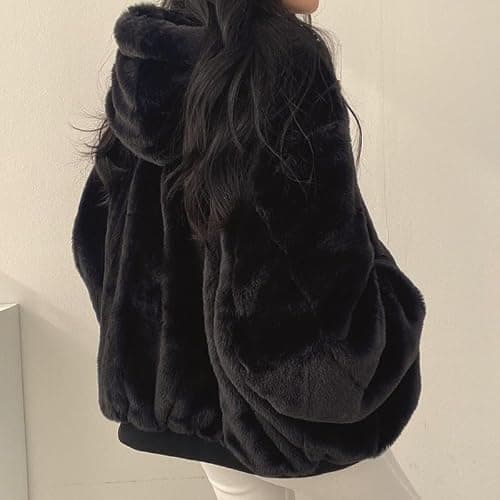 Women's Gothic Zip Up Hoodie Goth Fleece Fur Y2K Coats Cyber Punk Grunge Jackets Dark Academia Acubi Top Clothing thumbnail 2