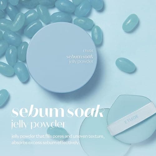 ETUDE Sebum Soak Jelly Pressed Powder makeup setting powder oil control, matte finish for oily and combination skins | perfect for Coachella & Festival Essentials thumbnail 2