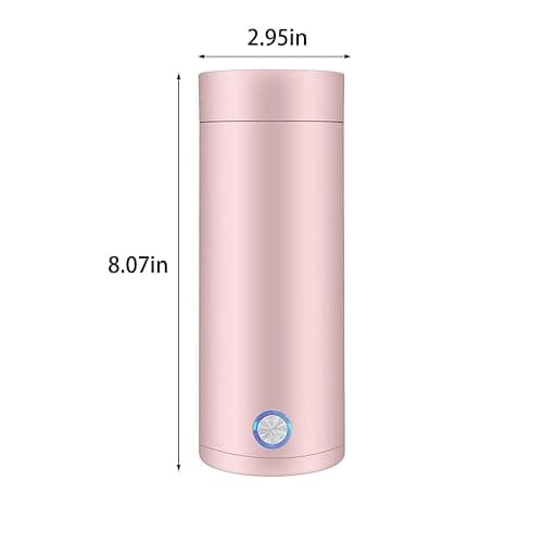 ⭐️Travel Electric Kettle, 14oz Portable Electric Kettle Stainless Steel Leakproof Fast Boiling Water with Auto Shut-Off and Boil Dry Protection for Office, Outdoor Use, Pink thumbnail 3