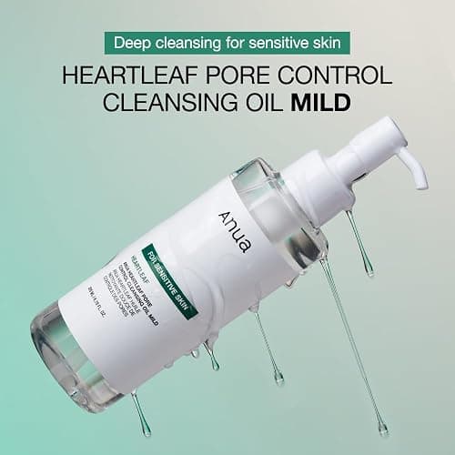 ANUA Heartleaf Pore Cleansing Oil MILD, Sensitive Skin Face Wash, Oil Cleanser for Face, Makeup Blackhead Remover, Korean Skin Care, Non-Comedogenic, Fragrance Free, 6.76 fl oz (Pack of 2) thumbnail 3