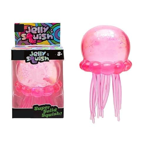 Jellyfish Squeeze Toy, Squishy Stress Relief Sensory Fidget, Slow Rise, 3.23 Inch, for Adults (Pink) thumbnail 3