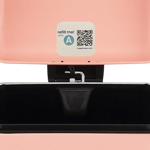happimess HPM1007J Betty Retro 8-Gallon Step-Open Trash Can, Fingerprint Resistant, Modern, Minimalistic for Home, Kitchen, Laundry Room, Office, Bedroom, Bathroom, Flamingo Pink thumbnail 7