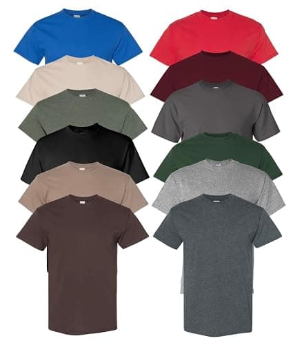 EVERYDAY TEES Men's Heavy Cotton Tee (Pack of 12), Assorted Mixed Color Small to 5XL - Image 1