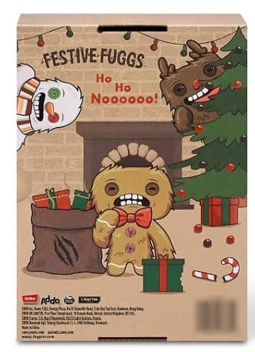 ZURU Fuggler Festive Fuggs 9 inch Soft Plush, Ugly Monster Stuffed Animal Toy with Human-Like Teeth, Multicolored Holiday Theme (Reindeer) thumbnail 4
