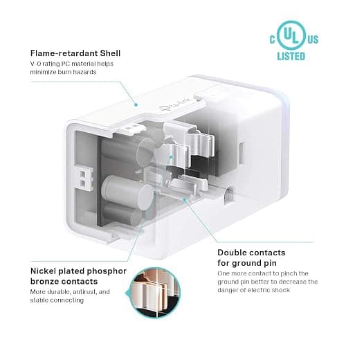 Kasa Smart Plug Mini by TP-Link (HS103P4) - Smart Home WiFi Outlet Works with Alexa, Echo and Google Home, No Hub Required, Remote Control, 2.4GHz WiFi Required, 15 Amp, UL Certified, 4-Pack, White thumbnail 5