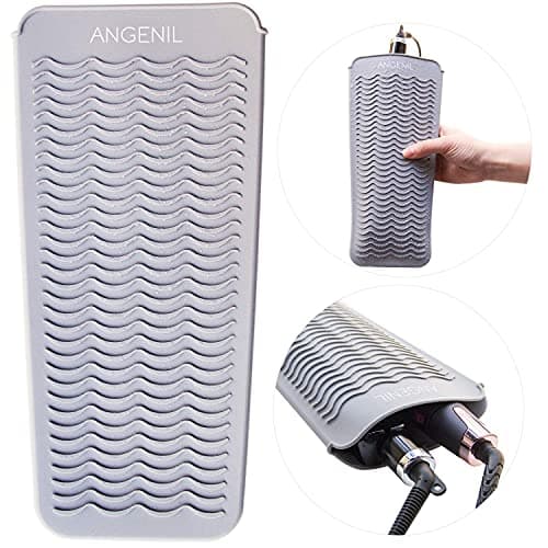 ANGENIL Professional Heat Resistant Silicone Mat Pouch for Hair Tools Flat Iron Hair Straightener and Curling Iron Heat Protecting Pad, Portable Travel Hot Tool Mat and Cover for Hair Styling Tools thumbnail 7
