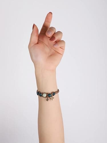 MINACHI Vintage Ceramic Beads Starfish Charm Bracelet, Jewelry Set for Women, Pack of 2 thumbnail 5