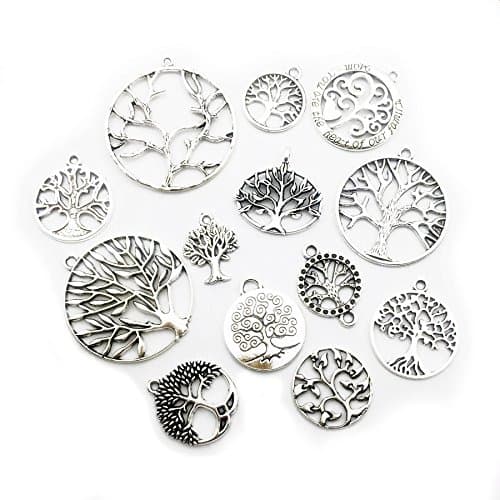 100g Craft Supplies Mixed Tree of Life Pendants Beads Charms Pendants for Crafting, Jewelry Findings Making Accessory for DIY Necklace Bracelet (M075) thumbnail 4