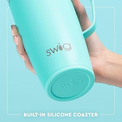Swig Life 22oz Travel Mug, Insulated Teacher Tumbler with Handle and Lid, Travel Coffee Mug, Cup Holder Friendly, Stainless Steel 22 oz Tumbler, Teacher Gift (Book Club) thumbnail 6