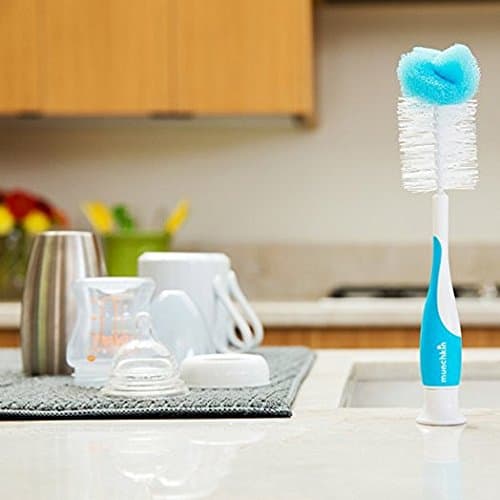 Munchkin Sponge 2-in-1 Bottle Cleaning Brush, Assorted Colours thumbnail 2
