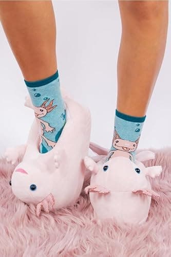 ooohyeah Funny Animal Hug Plush Slippers for Women, Novelty Cute Cozy Warm Slippers with Non-Slip Grips thumbnail 3