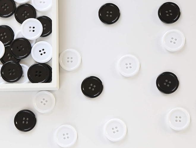 GANSSIA 1 Inch (25mm) Black Resin Buttons Sewing Flatback Button for Garment DIY Craft Decoration Pack of 50PCS thumbnail 4