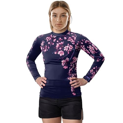 RASHNINJA Women's Samurai Rash Guard Long Sleeve Base Layer Compression Shirt - Tight Fit for BJJ MMA Jiu Jitsu Grappling thumbnail 2