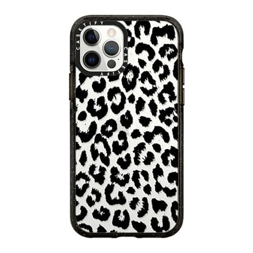 CASETiFY Impact Case for iPhone 12/ iPhone 12 Pro - Black Transparent Leopard - Clear Black thumbnail 2