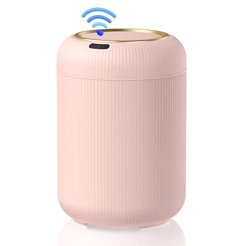 Procade Automatic Motion Sensor Bathroom Trash Can with Lid, 3 Gallon Touchless Trash Bin, Smart Plastic Garbage Can, Mini Pink Wastebasket for Toilet, Office, rv, Bedroom, Living Room - Image 1