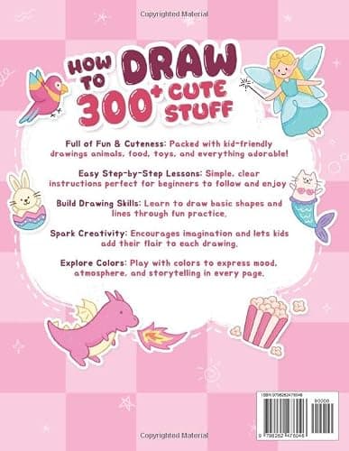 How To Draw 300+ Cute Stuff: Easy Step-by-Step Drawings of Animals, Nature, Vehicles, Food, Fantasy Things,... Book for Kids thumbnail 2