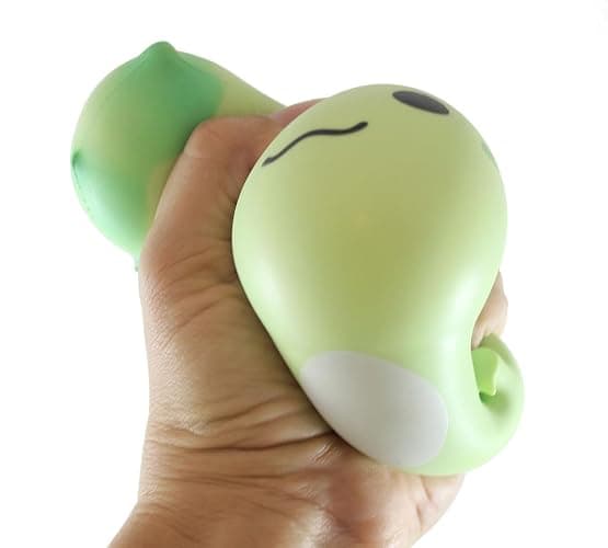 4 Axolotl - Soft Creamy Doh Filled Squeeze Stress Balls - Sensory, Fidget Toy Super Soft (All 4 Color Axolotls) thumbnail 4