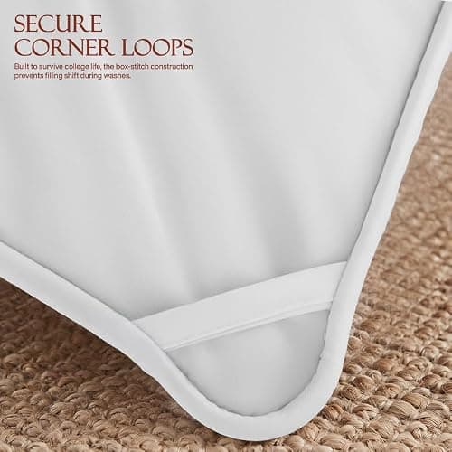 Utopia Bedding Duvet Insert, Twin XL Comforter 68 x 92 Inches, White | Cozy All Season Comforter for Kids, Boys, Girls, and Teens, Down Alternative Fill, Soft Microfiber Shell, Machine Washable thumbnail 6