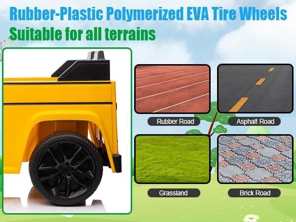 24V 2 Seater Ride on School Bus 4WD Kids Ride on Car, 6 Wheels Battery Powered Car w/Remote Control, Electric Cars for Kids to Drive, LED Light, Music, Bluetooth for Boys & Girls thumbnail 8