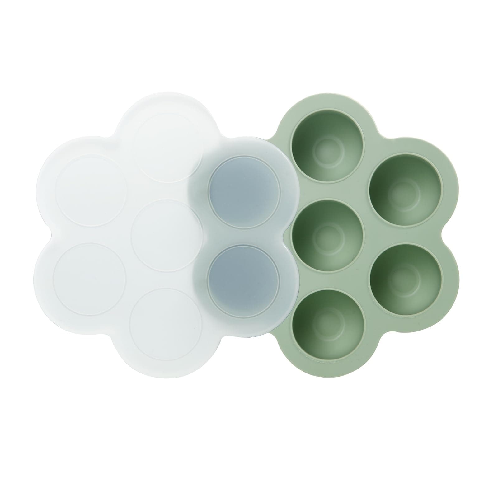 PandaEar 3 Pack Baby Food Freezer Tray with Lids, Silicone Baby Fruit Food Feeder Teether Tray, Baby Food Storage Container Ice Cube Tray Maker for Homemade Baby Food (Blue/Green/Carnation) thumbnail 7