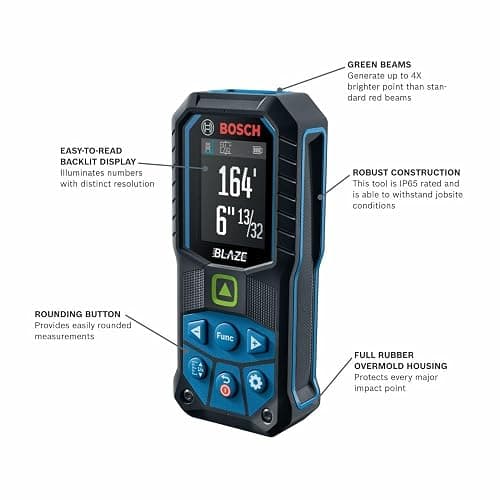 Bosch GLM165-25G Blaze™ Green-Beam 165 Ft. Laser Measure thumbnail 4