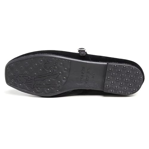 LUXINYU Flats for Women Dressy Square Toe Ankle Strap Mary Jane Shoes Casual Slip On Flats Comfortable Ballet Flats thumbnail 6