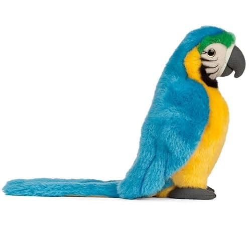 Living Nature Soft Toy - Plush Macaw Bird, Parrot Red or Blue (24cm) thumbnail 4