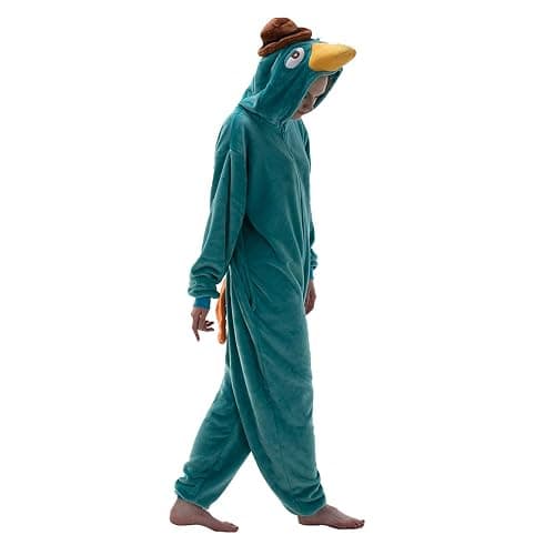 COSUSKET Snug Fit Unisex Adult Onesie Pajamas, Flannel Cosplay Animal One Piece Halloween Costume Sleepwear Homewear - Image 1