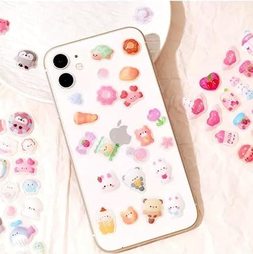 3D Cute Mini Puffy Stickers,10 Sheets 500+Kawaii Air Decorative Stickers HEYFUMMAI for Phone Case Or DIY Planners Notebooks Scrapbooks Handbooks Decoration ﻿ thumbnail 5