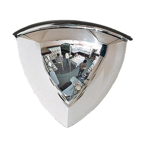 StartFine 19 Inch Quarter Dome Mirror Security and Safety Corner Mirror 1/4 Dome Convex Mirror with 90 Degree Viewing Angle - Image 1