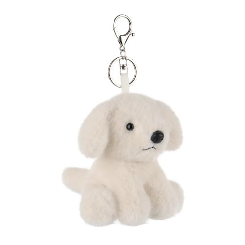 Apricot Lamb Plush Labrador Dog Puppy Stuffed Animal Soft Keychain for Kids Bag, Purse, Backpack, Handbag thumbnail 4