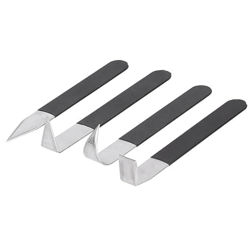 GBSCLOVER Pottery Trimming Tools 4Pcs, Stainless Steel Pottery Clay Trimming Tools, Safe Pottery Clay Tools for Engraving, Shaping, Styling Clay Pottery, Sculpture - Image 1
