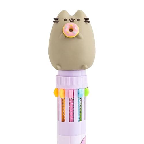 Grupo Erik Pusheen Pen, 10 in 1 Ballpoint Pen With 3D Pusheen Topper | Kawaii Pen | Multicoloured Pen | Pusheen Gift - Kawaii Stationery thumbnail 3