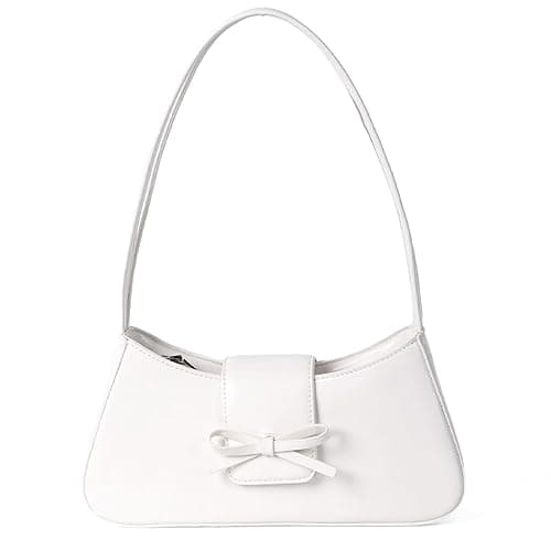 Shoulder Bag for Women, Hobo Handbags Trendy Y2K Purses Patent Leather Clutch Bag Cute Bow Purse - Image 1