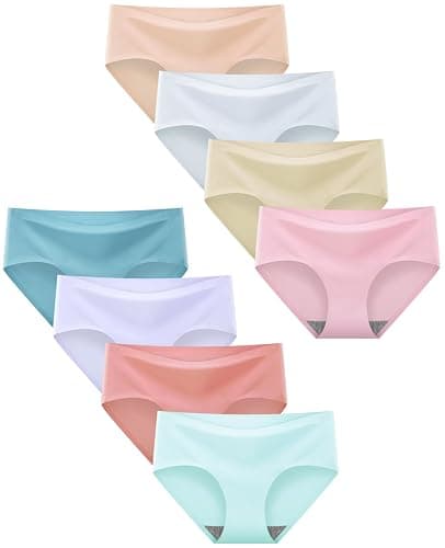Finihen Teen Girls Underwear Seamless Big Girls Panties No Show Multipack. - Image 1