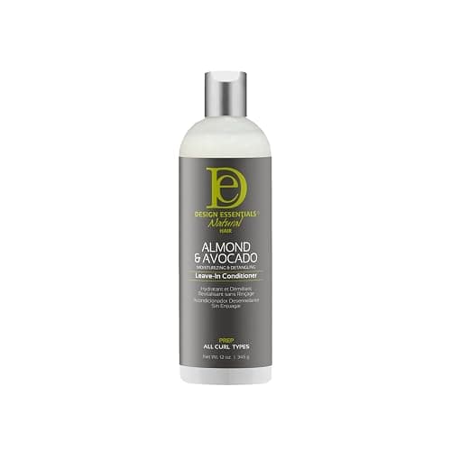 Design Essentials Almond & Avocado Moisturizing & Detangling Leave-In Conditioner for Curly Hair, 12 Ounce - Image 1