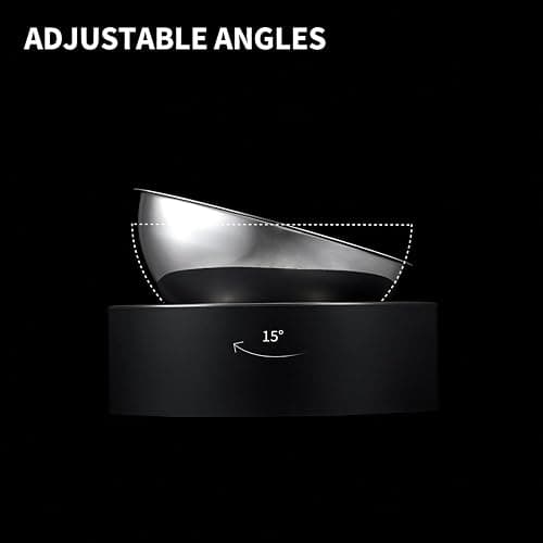 PETKIT 304 Stainless Steel Elevated Cat Bowls&Dog Bowls,Raised Cat Food and Water Bowl Set, Non-Slip, Anti Vomiting 15°Tilted Cat Small Animal Plate thumbnail 5