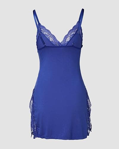 CHICME y-blue sexy lace sleep dress thumbnail 6