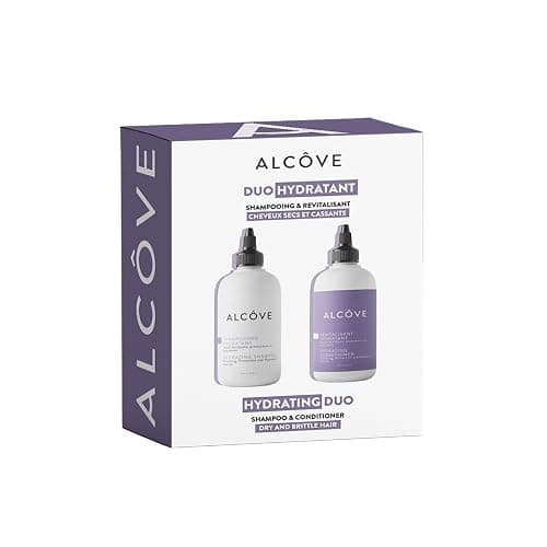 Alcôve - Hydrating Shampoo & Conditioner Duo - All Hair Types - Sulfate-Free - Moisturizing & Nourishing - With Evening Primrose Oil - Mango Extract - Argan Oil - Anti-Frizz - Color-Safe - 10oz - Image 1