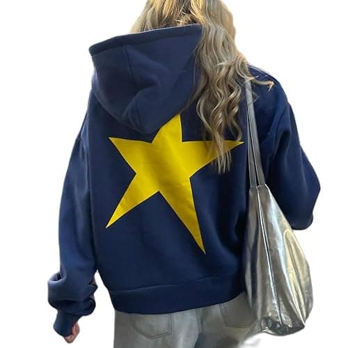 Cute Hoodies for Teen Girls Women Y2k Floral Graphic Oversized Sweatshirt Long Sleeve Aesthetic Preppy Clothes - Image 1