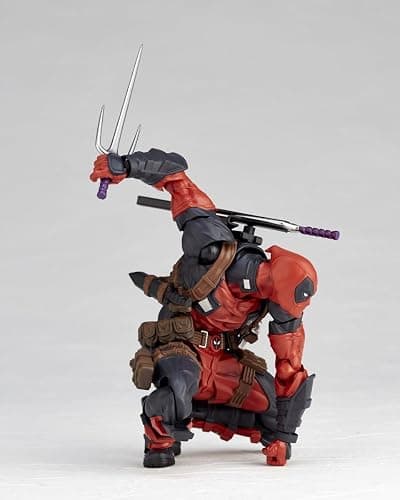 Kaiyodo Revoltech Amazing Yamaguchi Deadpool Ver. 2.5, Total Height: Approx. 6.7 inches (170 mm), Non-scale, PVC & ABS, Painted Action Figure, NR050 thumbnail 6