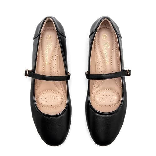 hingswink Mary Jane Shoes Women Low Heels Dress Shoes Pumps Low Heel 2 Inch Chunky Heel Mary Janes Pumps with Adjustable Ankle Strap for Women Dressy Casual thumbnail 8