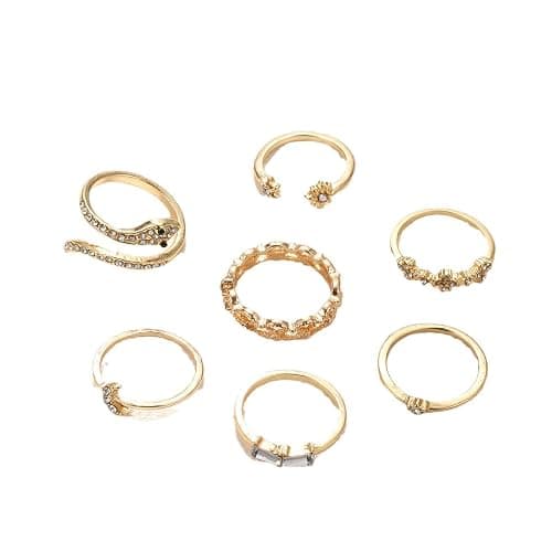 FUTIMELY Boho Retro Stackable Rings Sets for Women Knuckle Joint Finger Knuckle Nail Ring Sets Moon Stars Stack Preppy Statement Rings Cute Trendy Stuff Jewelry thumbnail 6