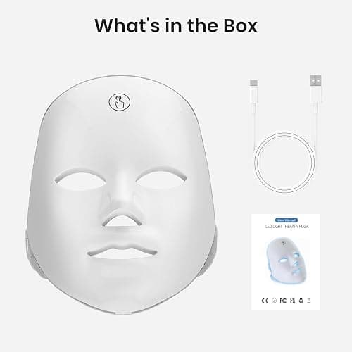 SUERBEATY Red Light Mask For Face, 7-1 Colors Red Light Face Mask, Facial Skincare At Home, Cordless, Portable and Rechargeable thumbnail 8