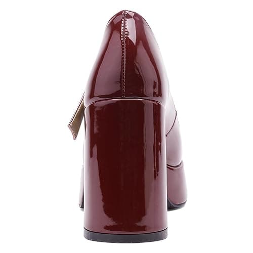 QIV Platform Mary Jane Heels for Women Chunky Block Heel Round Toe Closed Toe Dress Shoes thumbnail 8