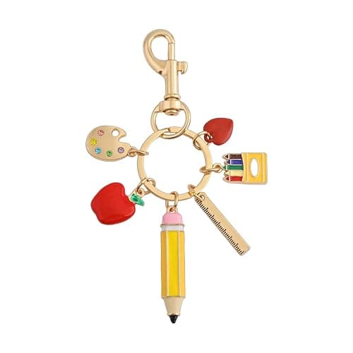 SORGERLY Fruit Bag Charm Keychain - Gold Key Chain, Cute Purse Handbags Accessories - Beautiful Gift for Women - Image 1