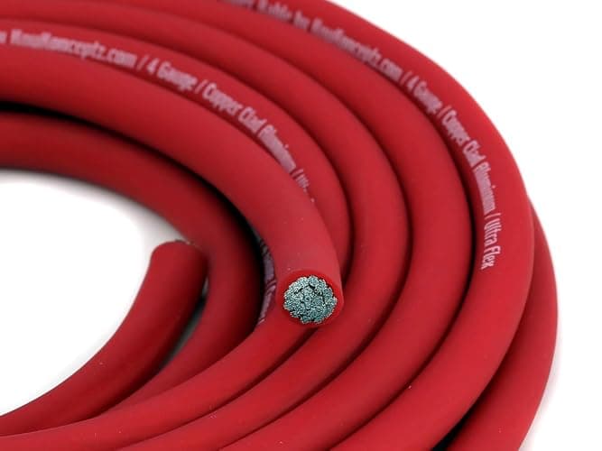 KnuKonceptz Red KCA Complete 4 Gauge Amplifier Installation Wiring Kit thumbnail 3
